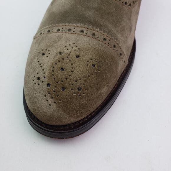 Crosby Square Tanger Mens Size 8.5 Brown Suede Formal Cap Toe Oxford Shoes main image 9